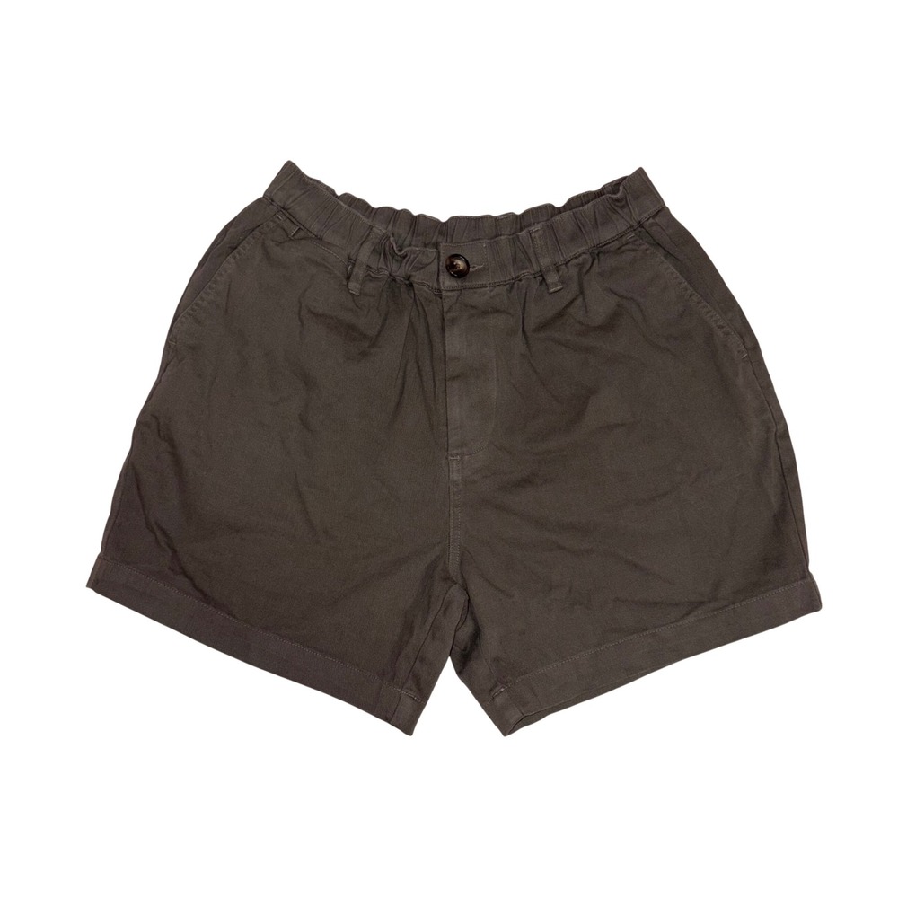 COVE USA Chino Shorts Mens 32 Olive Green Elastic Waist Stretch 5" Inseam